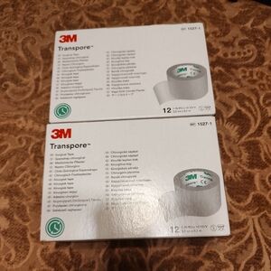 ⚕️⛑️⚕️3M Medical Clinical Transpore Transparent Plastic Tape - 2 Box Bundle
